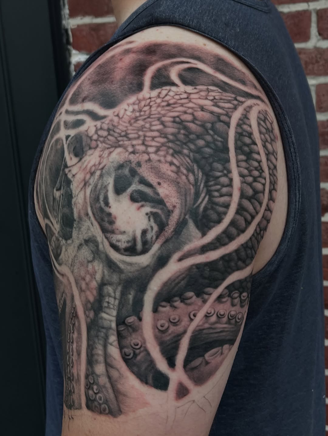 Tattoo by @adamhabecker — realism, black_and_grey