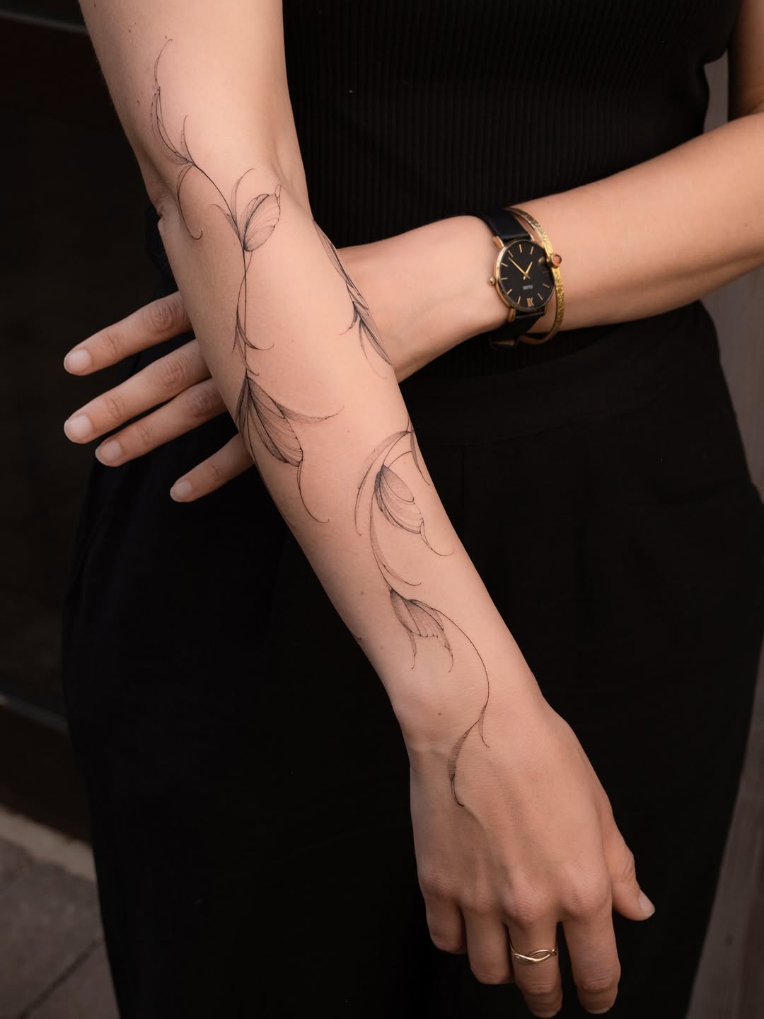 Tattoo by @lasstattoo — fine_line, black_and_grey