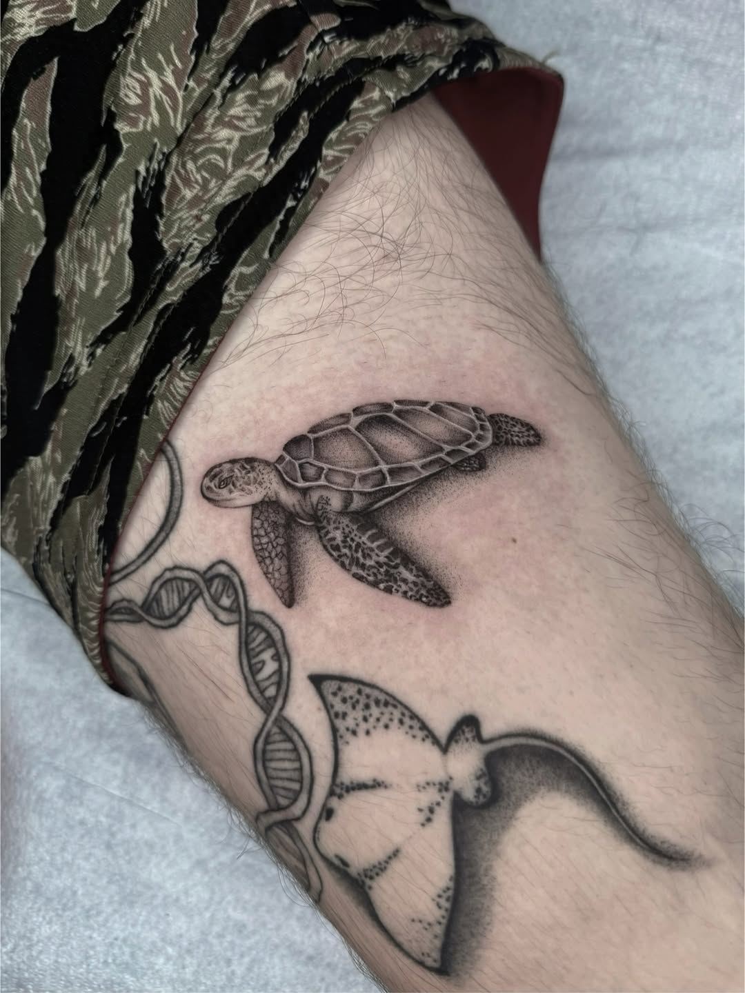 Tattoo by @kys_ink — realism, dotwork