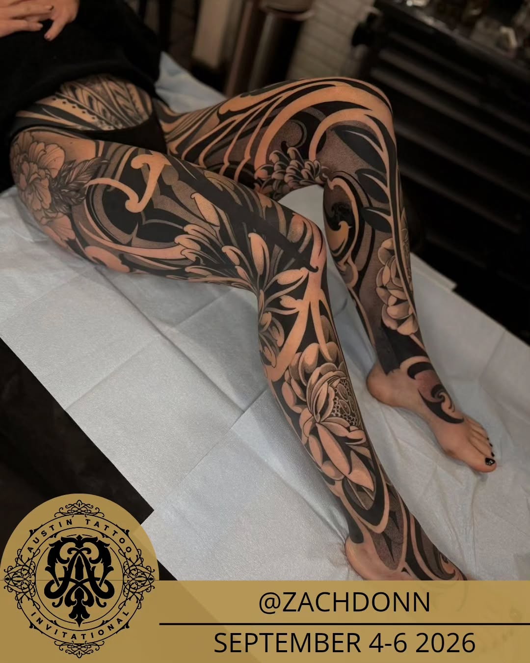 Tattoo by @zachdonn — blackwork, ornamental