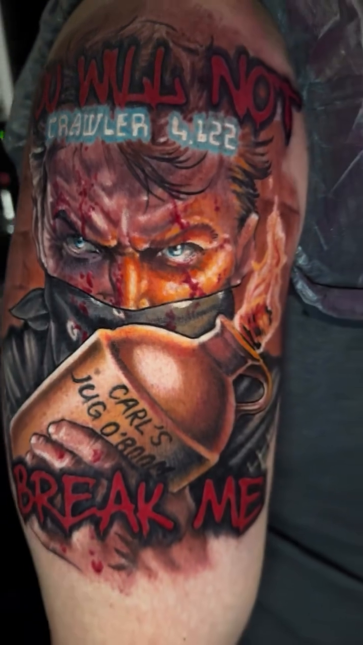 Tattoo by @davehandlebarclarke — realism, trash_polka