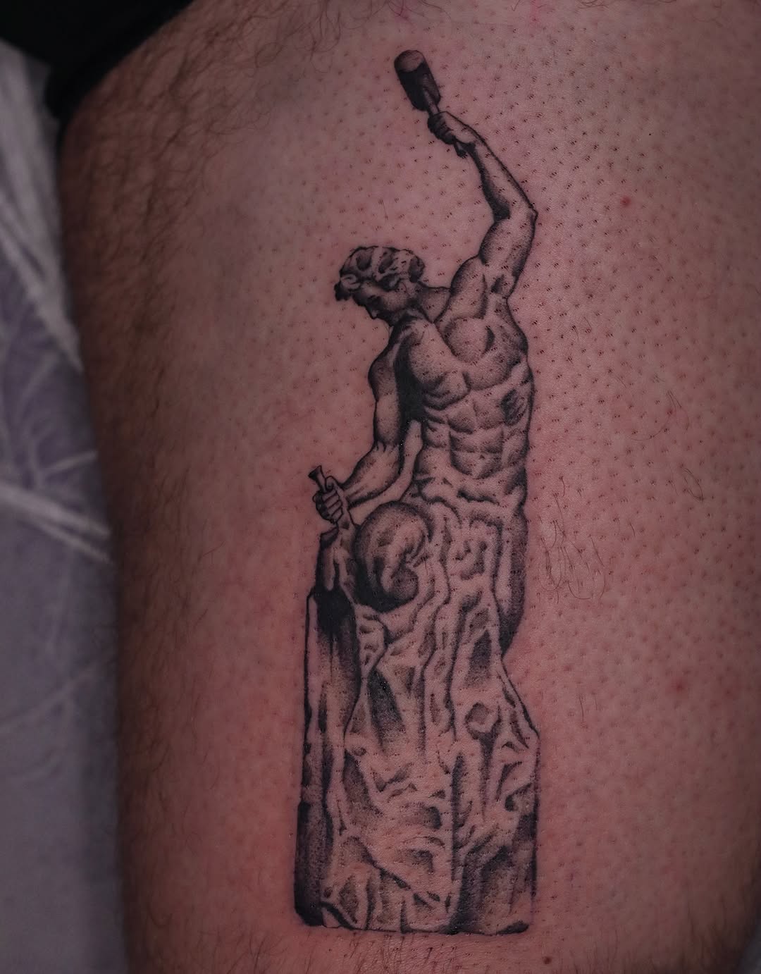 Tattoo by @nik.checots — realism, black_and_grey