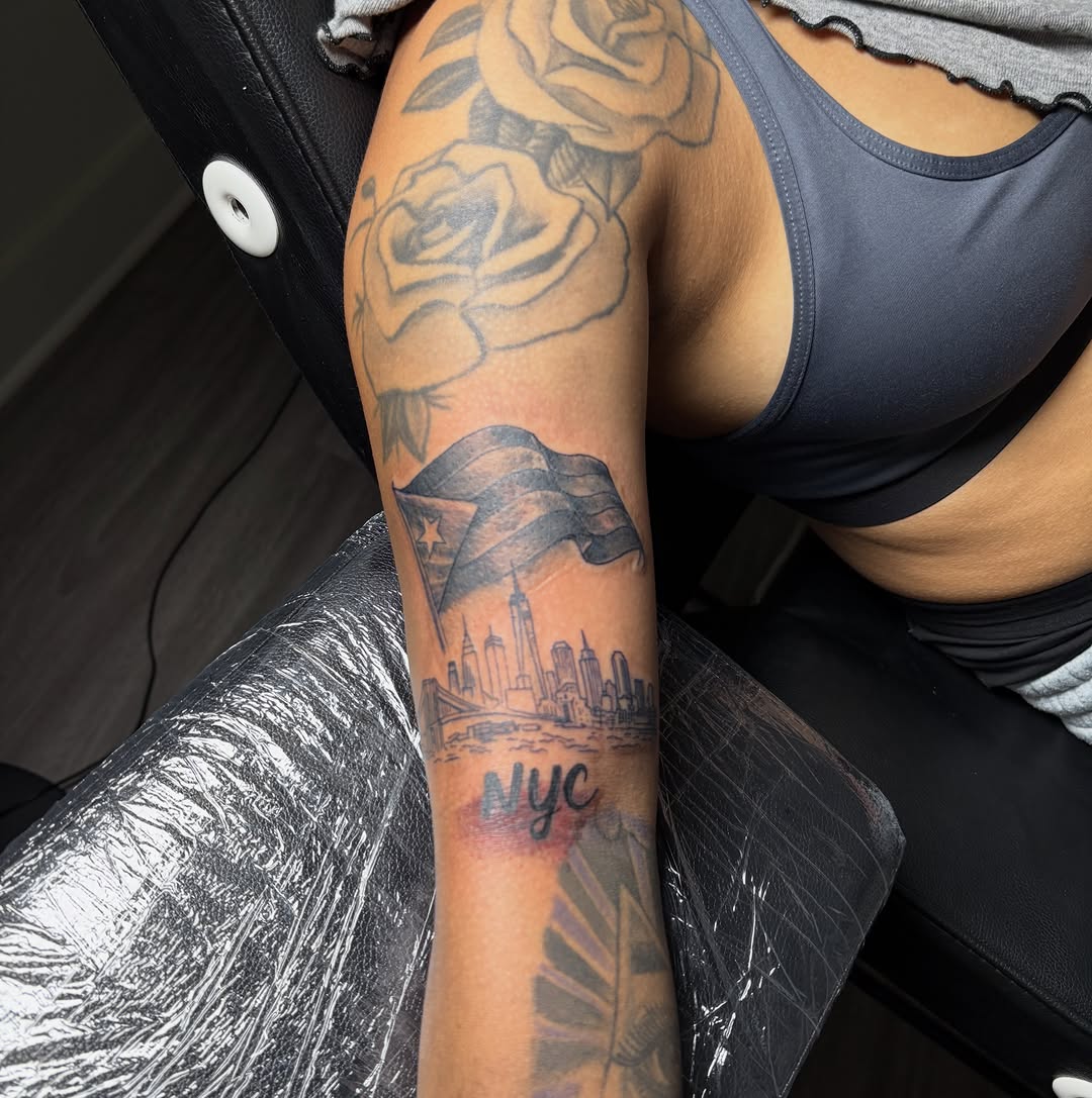 Tattoo by @kenkillatattoos — black_and_grey, lettering_script