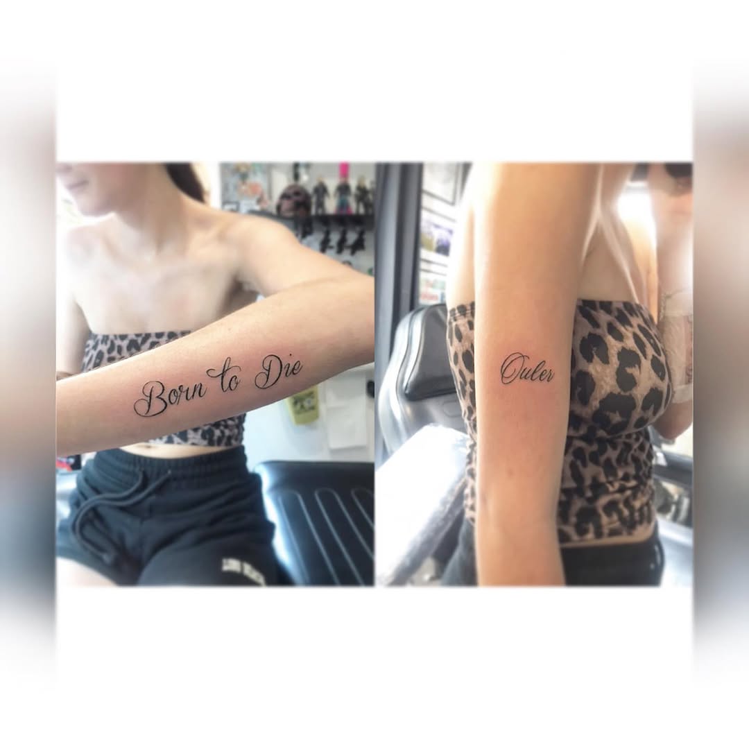 Tattoo by @mossquitotatt — lettering_script, fine_line