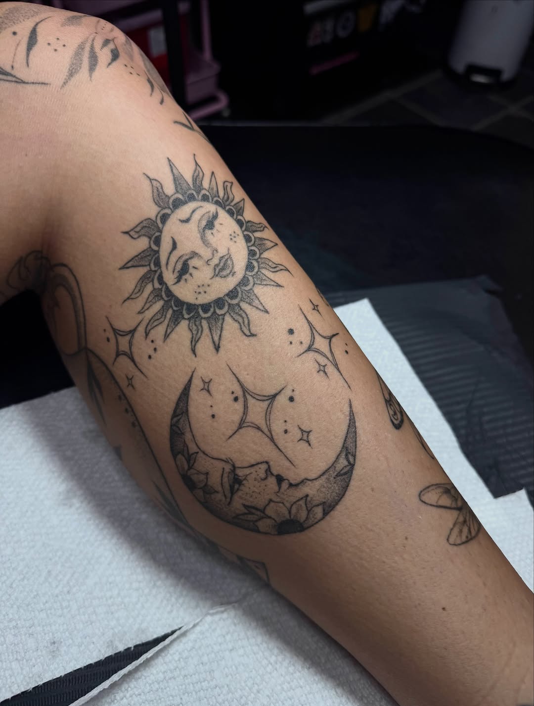 Tattoo by @olivia__tattoos — illustrative, black_and_grey