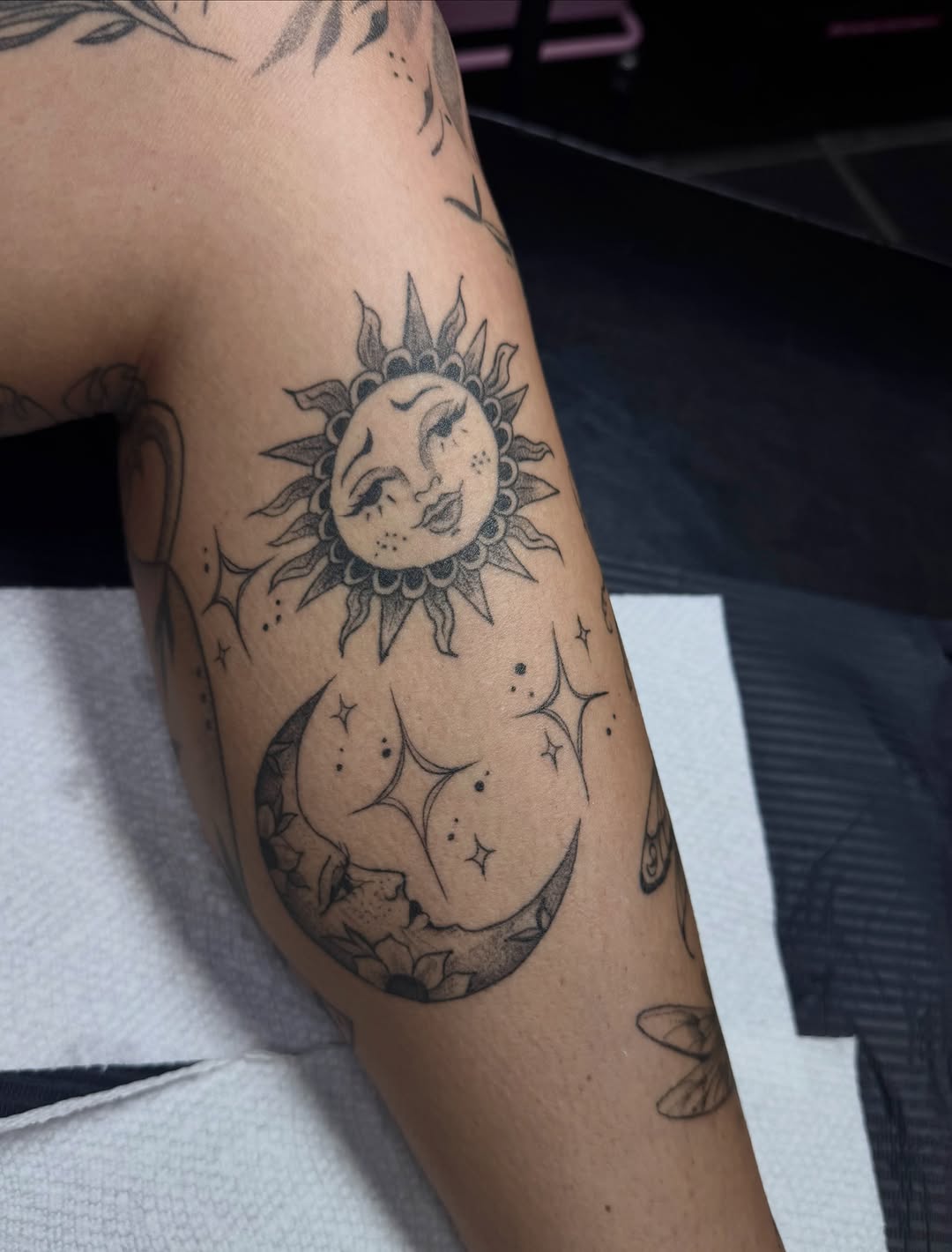 Tattoo by @olivia__tattoos — illustrative, black_and_grey