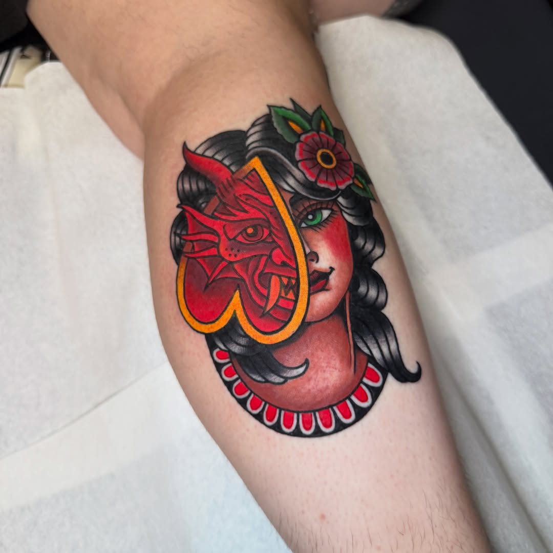 Tattoo by @hooliganz_art — neo_traditional, black_and_grey