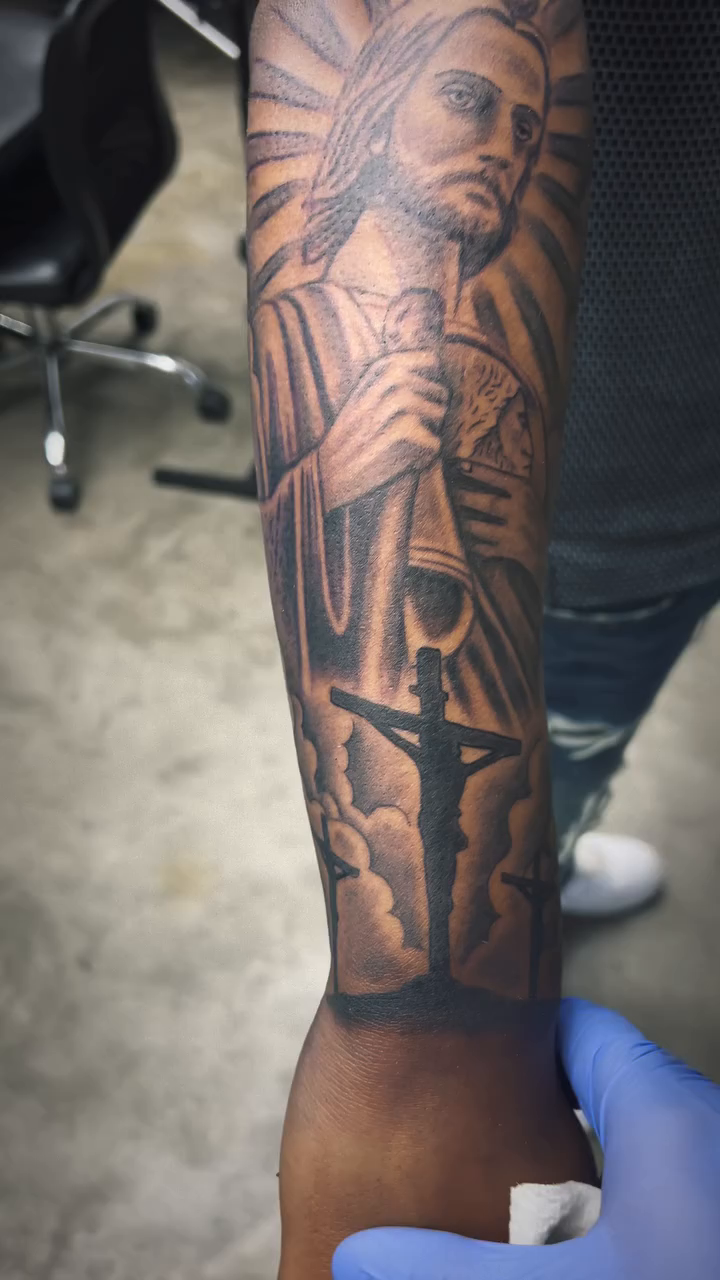 Tattoo by @mazeink_ — realism, black_and_grey
