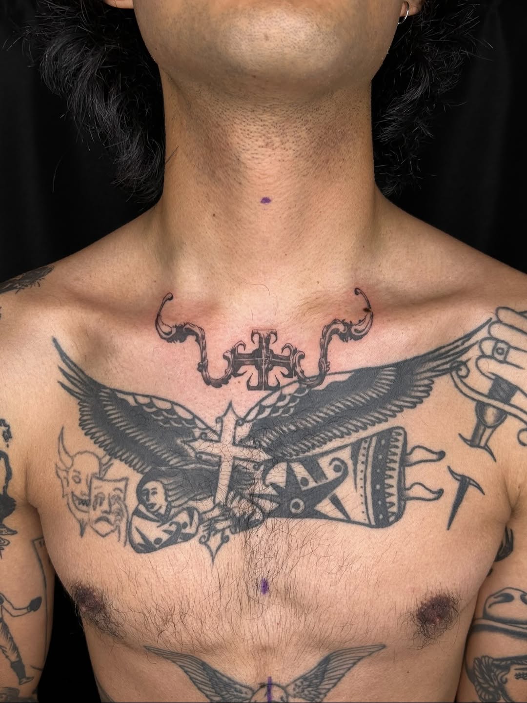 Tattoo by @rickymodelo — black_and_grey, american_traditional