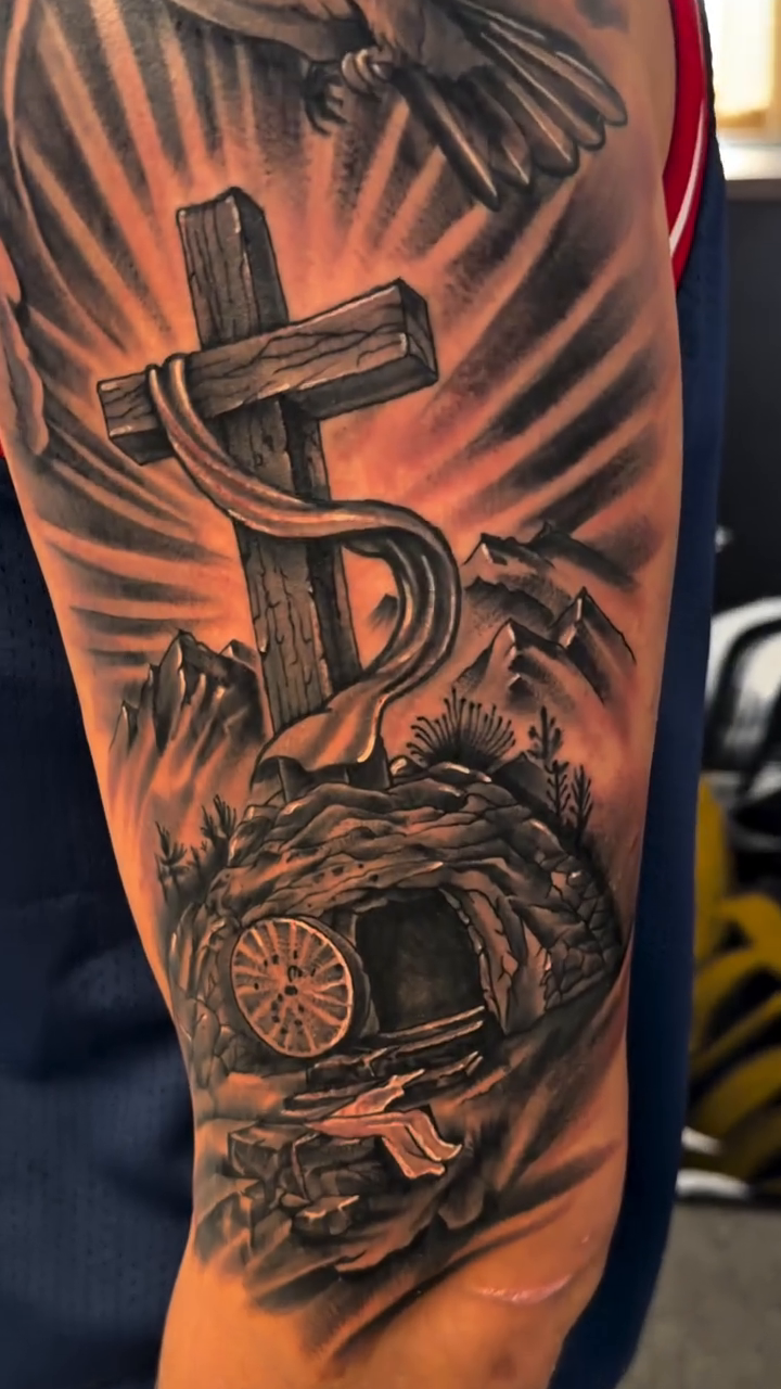 Tattoo by @arvizo_tattoos — black_and_grey, realism