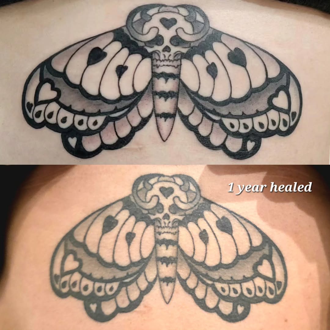 Tattoo by @aprilhightattoo — black_and_grey, neo_traditional