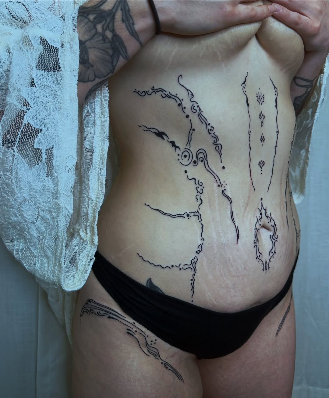 Tattoo by @skittykittykitty — blackwork, ornamental