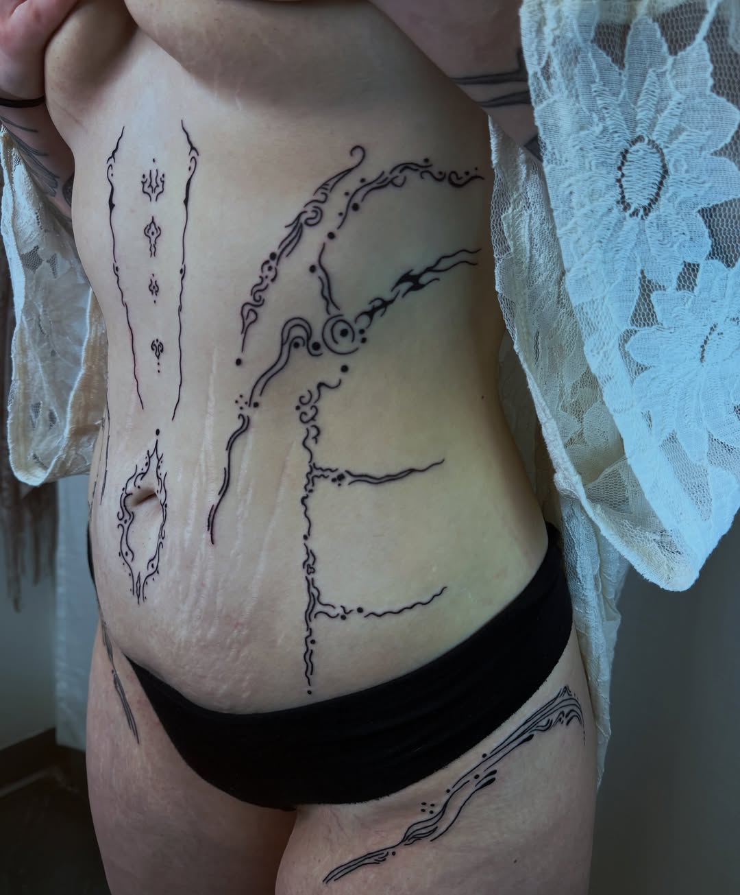 Tattoo by @skittykittykitty — ornamental, fine_line
