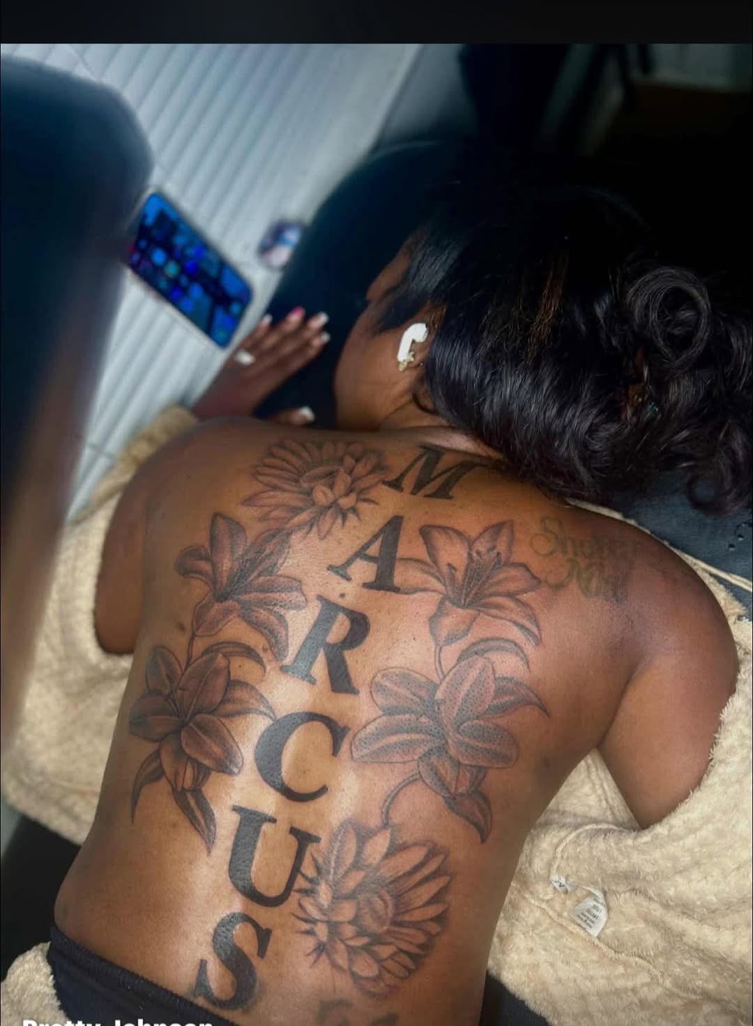 Tattoo by @iamsheinks — black_and_grey, lettering_script