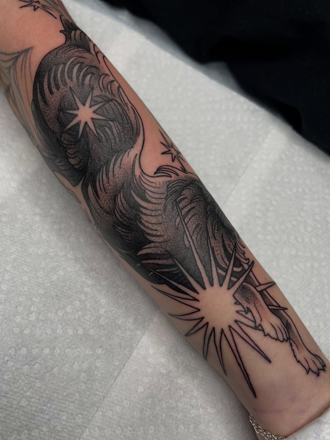Tattoo by @moresoultattoo — blackwork, illustrative