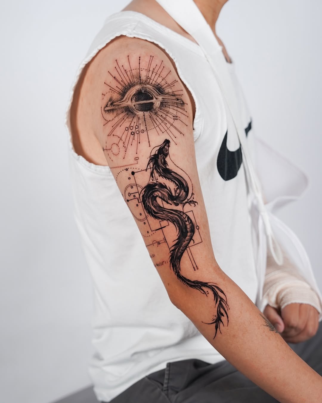 Tattoo by @jz_inker — black_and_grey, geometric
