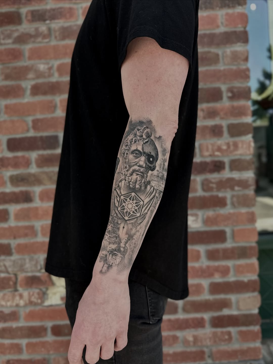 Tattoo by @beholds_ โ black_and_grey, realism