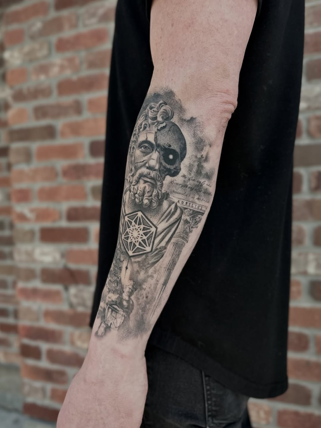Tattoo by @beholds_ โ realism, black_and_grey