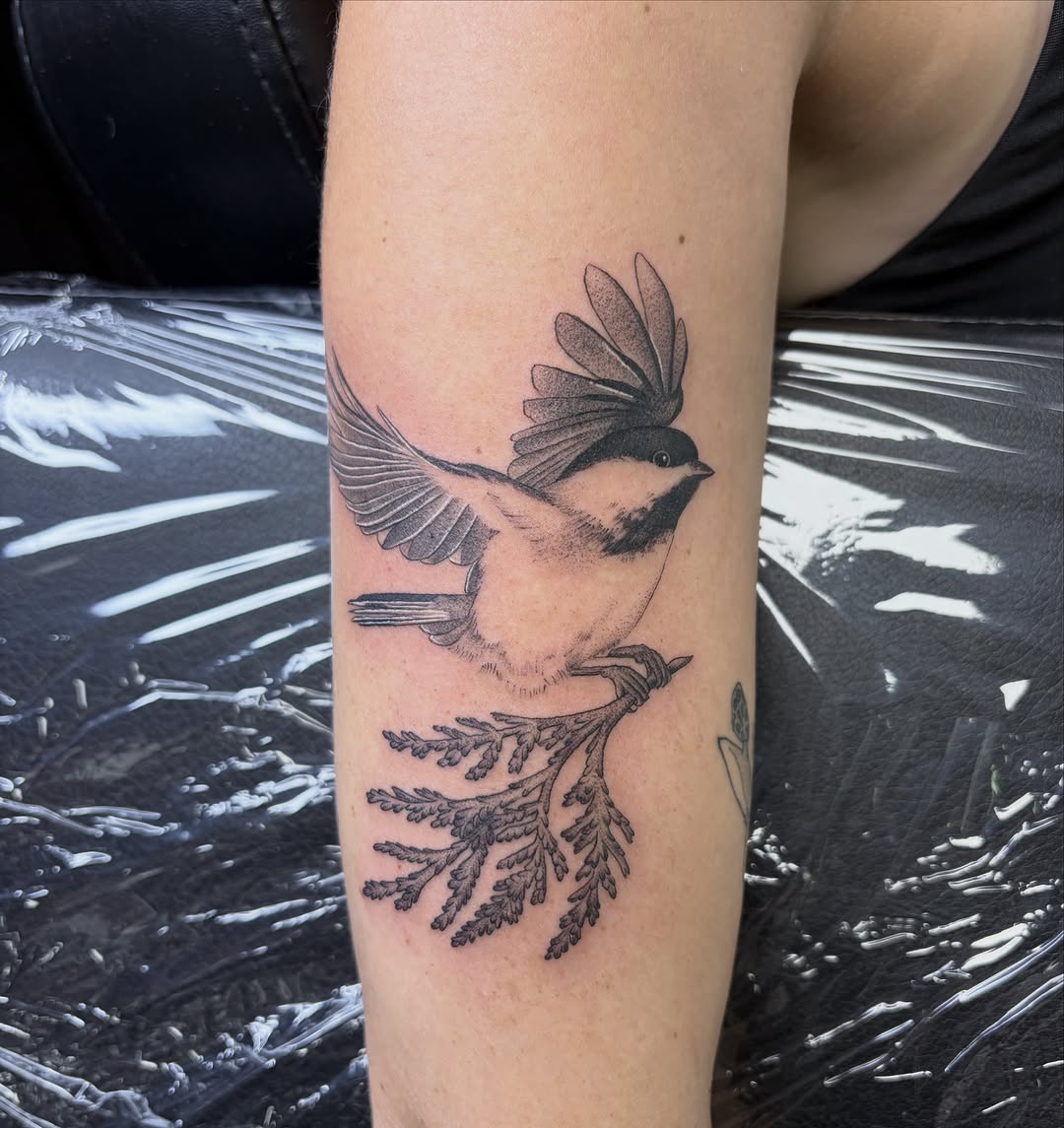 Tattoo by @kellidonegantattoos — illustrative, black_and_grey