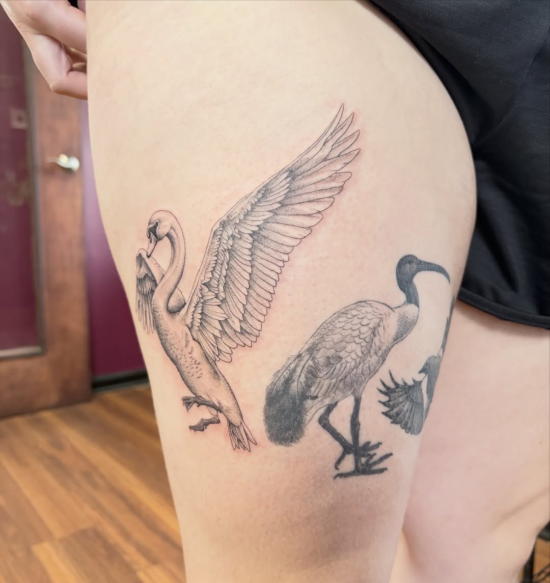 Tattoo by @kellidonegantattoos — realism, black_and_grey