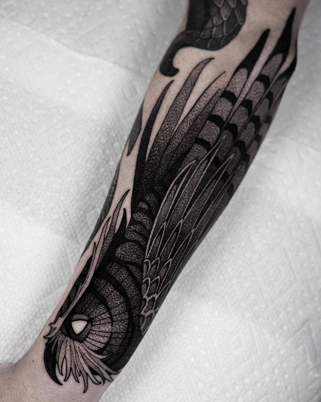 Tattoo by @maxwelllacroix — dotwork, black_and_grey