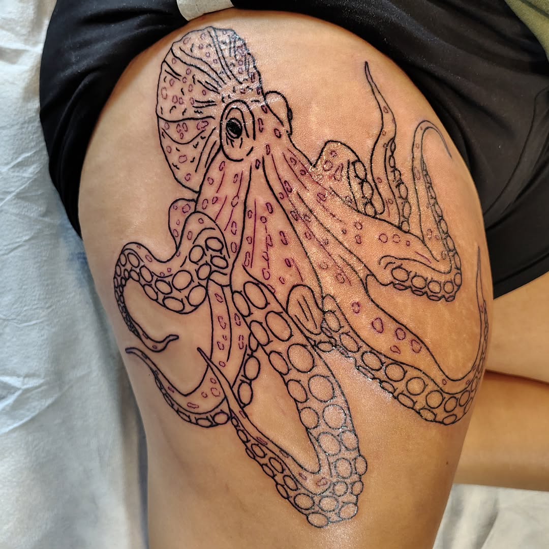 Tattoo by @whitneyklare.tattoo — blackwork, dotwork