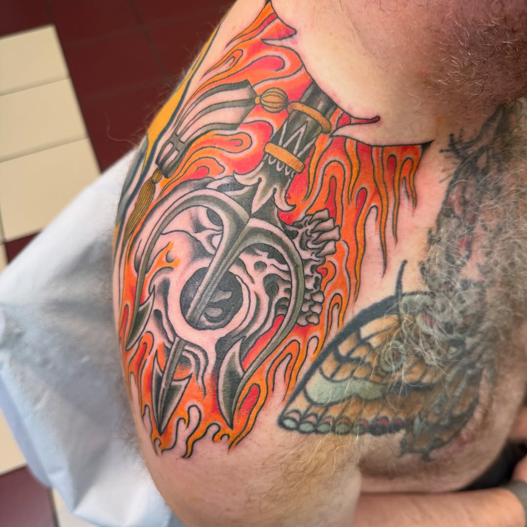 Tattoo by @dereknoble36 — american_traditional, neo_traditional
