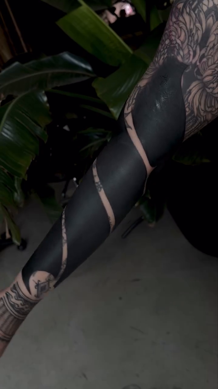 Tattoo by @rachelbelltattoo — blackwork, illustrative