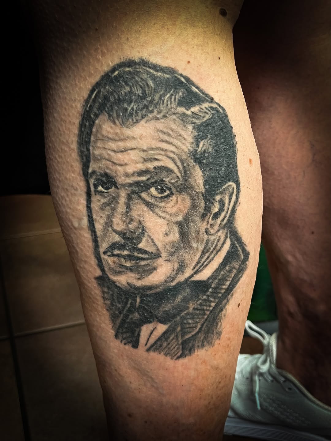 Tattoo by @blackscorpion13 — realism, black_and_grey