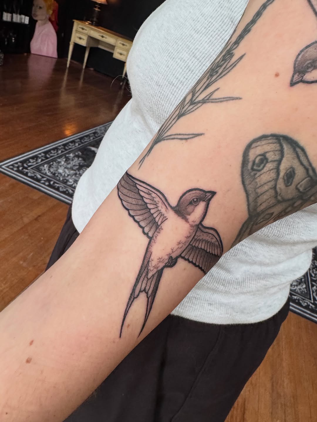 Tattoo by @shawndoestattoos โ fine_line, black_and_grey