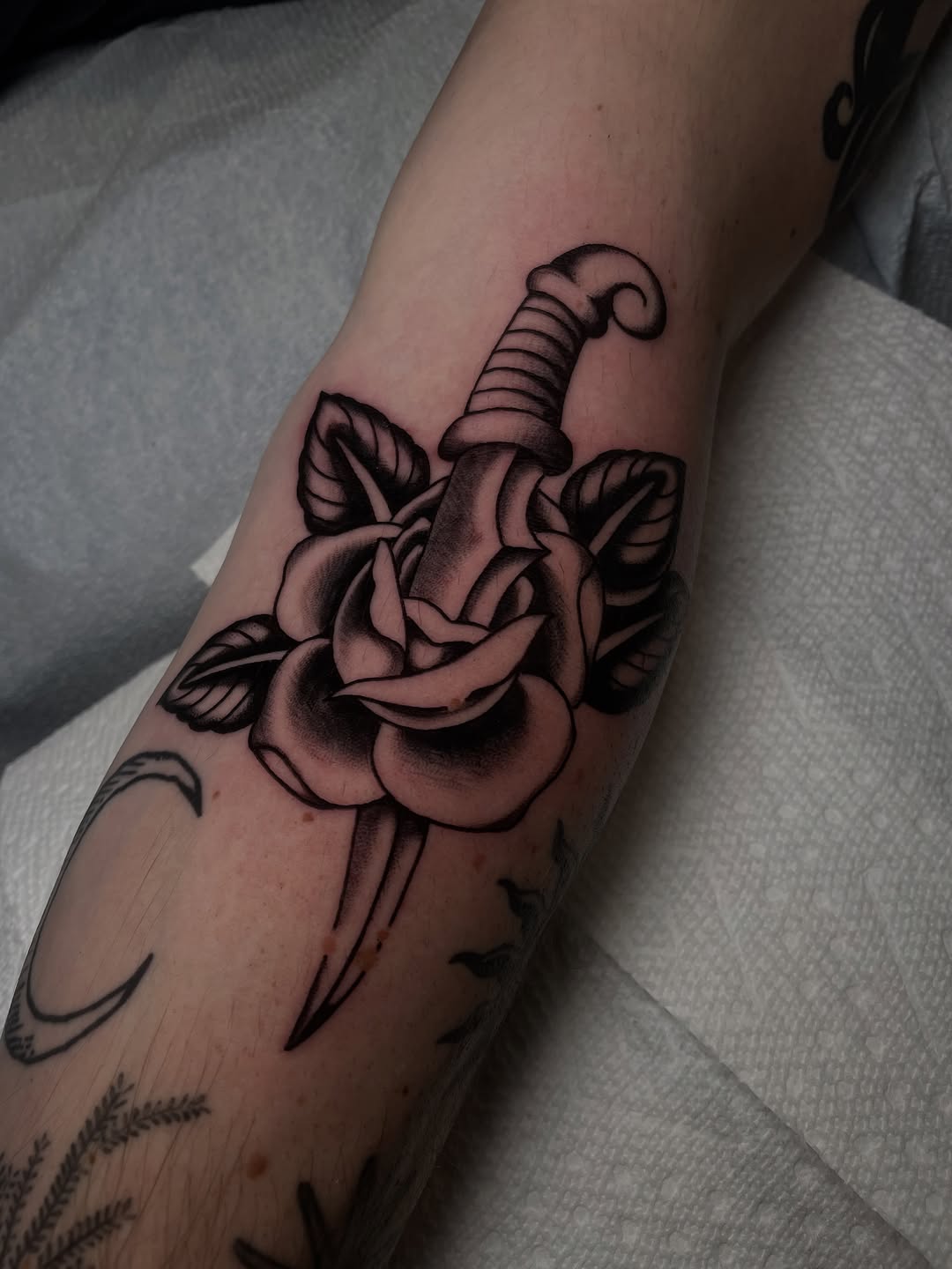 Tattoo by @miramtattoo — american_traditional, black_and_grey