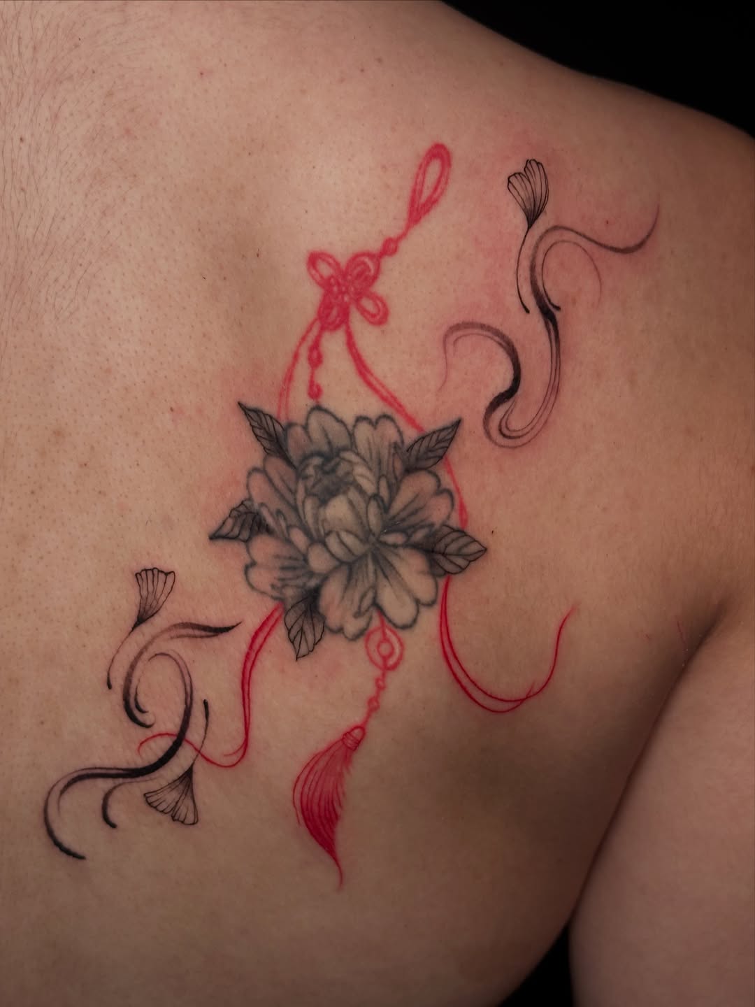 Tattoo by @myjinju.tattoo — fine_line, black_and_grey