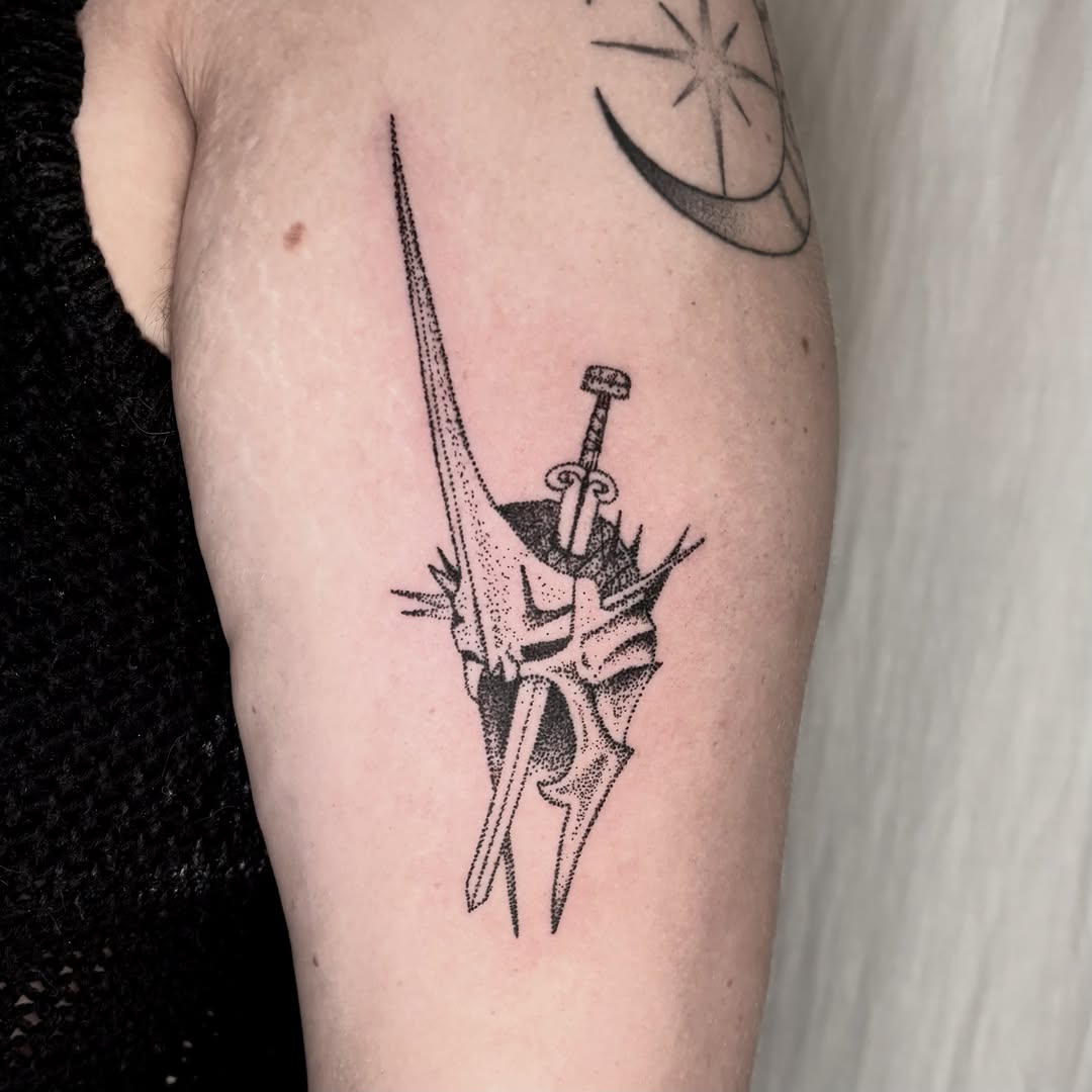 Tattoo by @threethornstattoo — dotwork, dark_realism