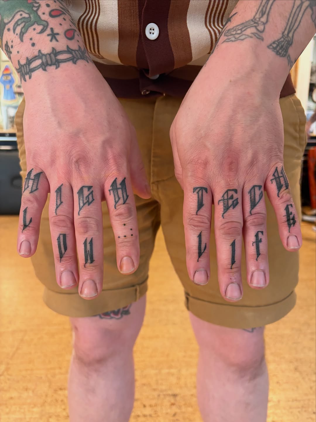 Tattoo by @kimberteatro — lettering_script, blackwork