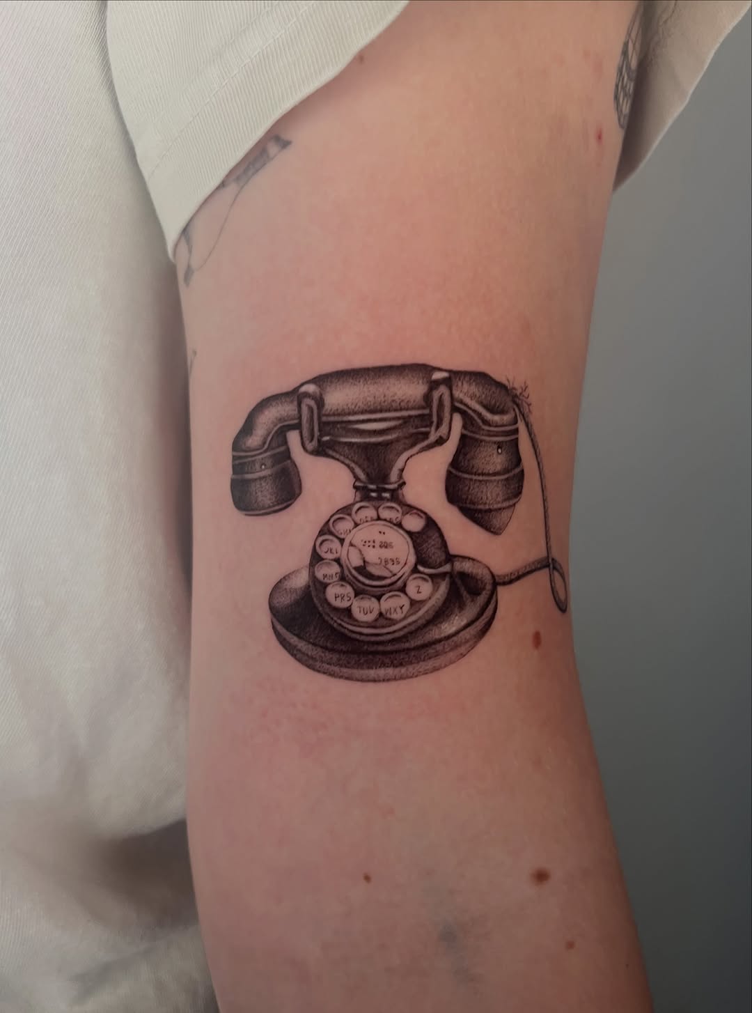 Tattoo by @needleshark — black_and_grey, realism