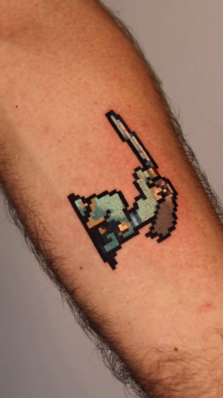 Tattoo by @insert_coin_1 β pixel_art
