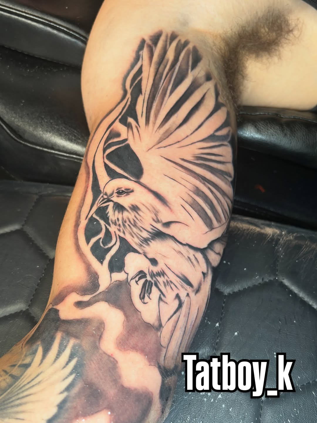 Tattoo by @tatboy_k — realism, black_and_grey