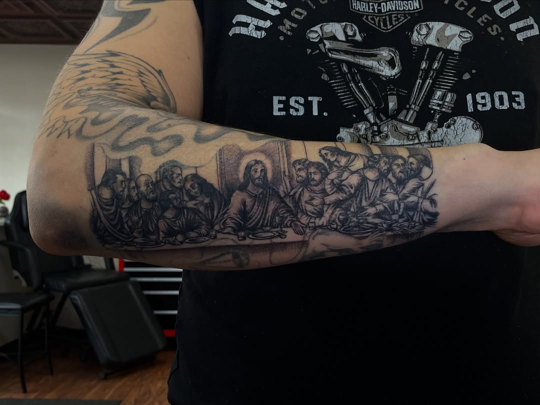 Tattoo by @lj._tattoos — realism, black_and_grey