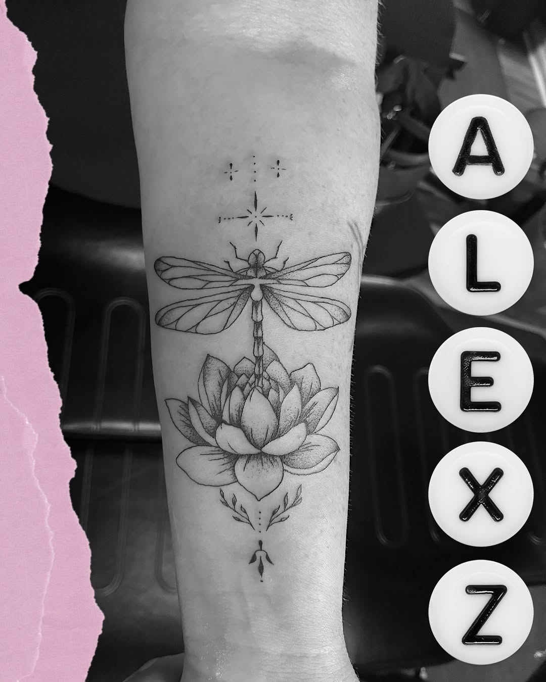 Tattoo by @alexztats — fine_line, dotwork