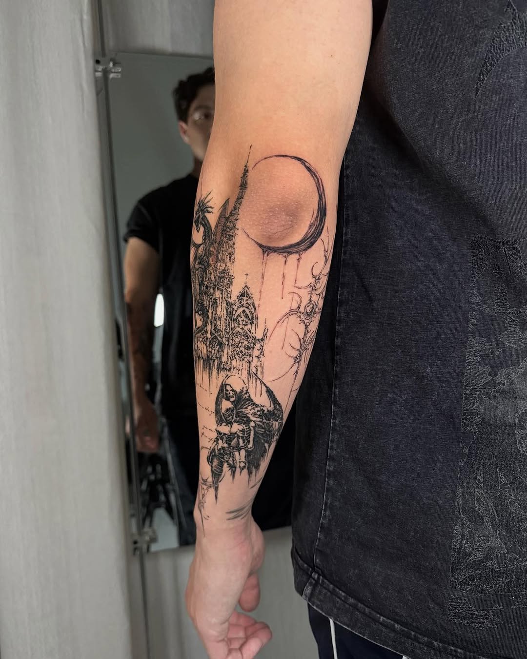 Tattoo by @titi.inink β blackwork, illustrative