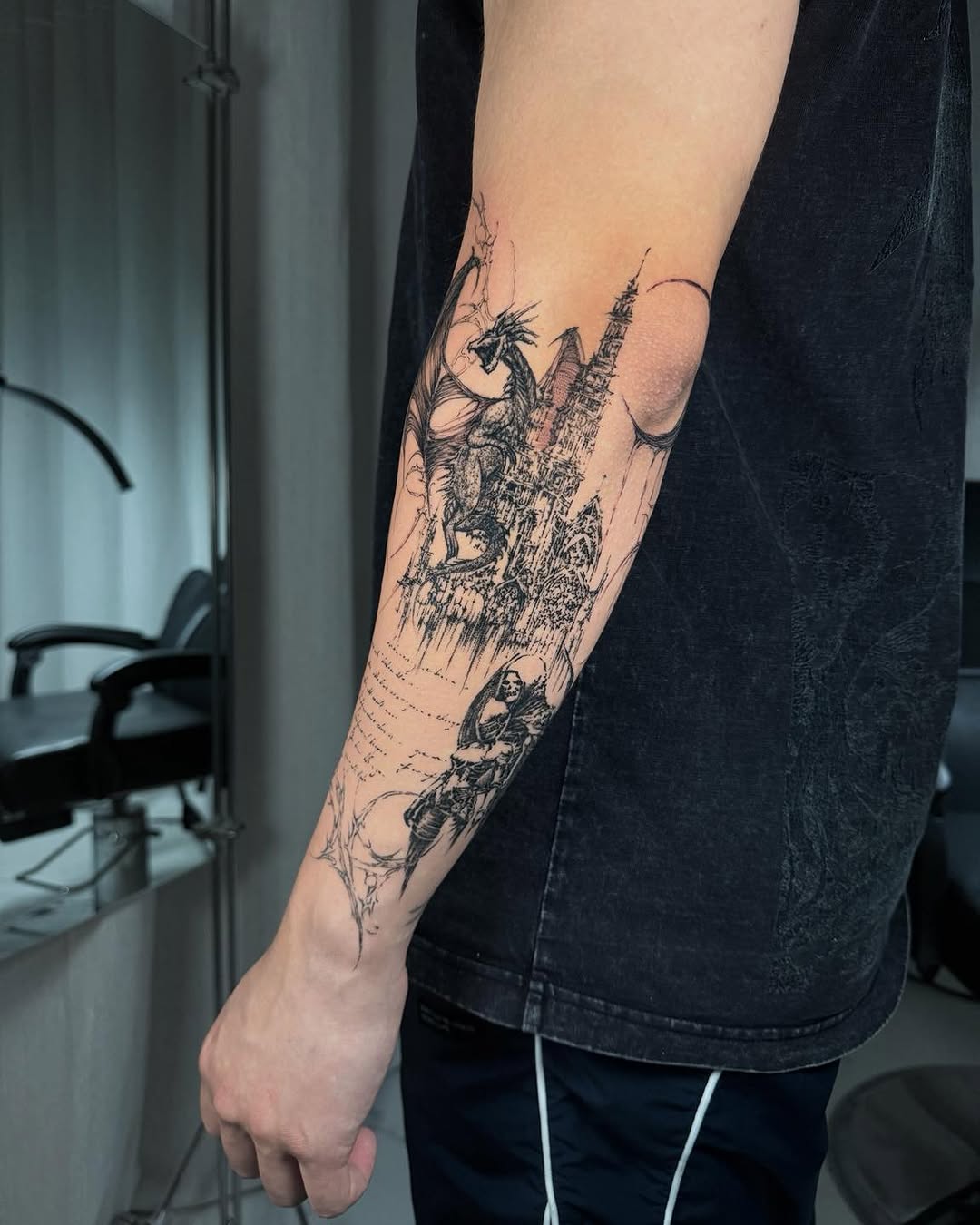 Tattoo by @titi.inink β illustrative, black_and_grey