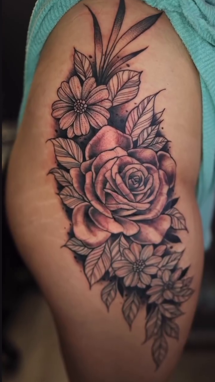 Tattoo by @chamo801 — black_and_grey, realism
