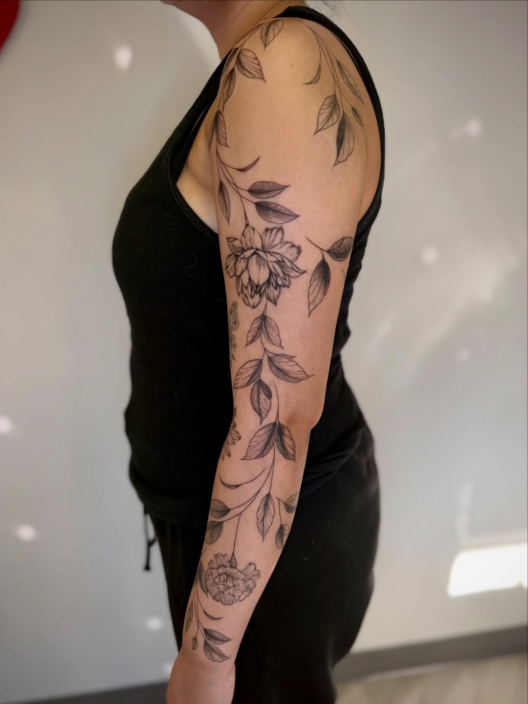 Tattoo by @catgirltattoo — fine_line, black_and_grey