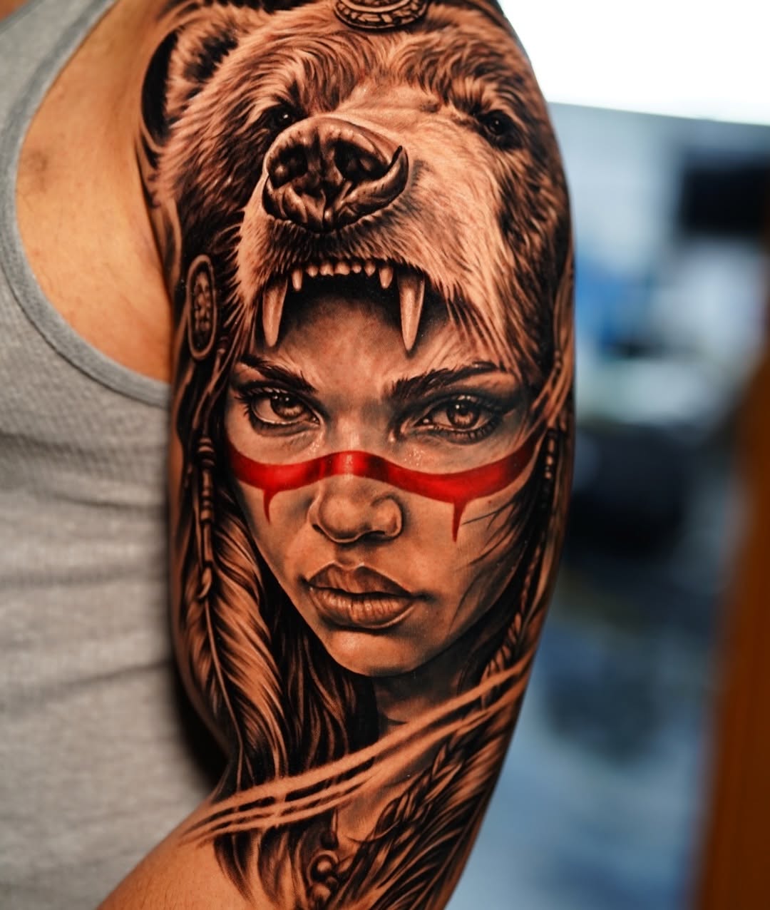Tattoo by @tattoos_by_junior — realism, black_and_grey