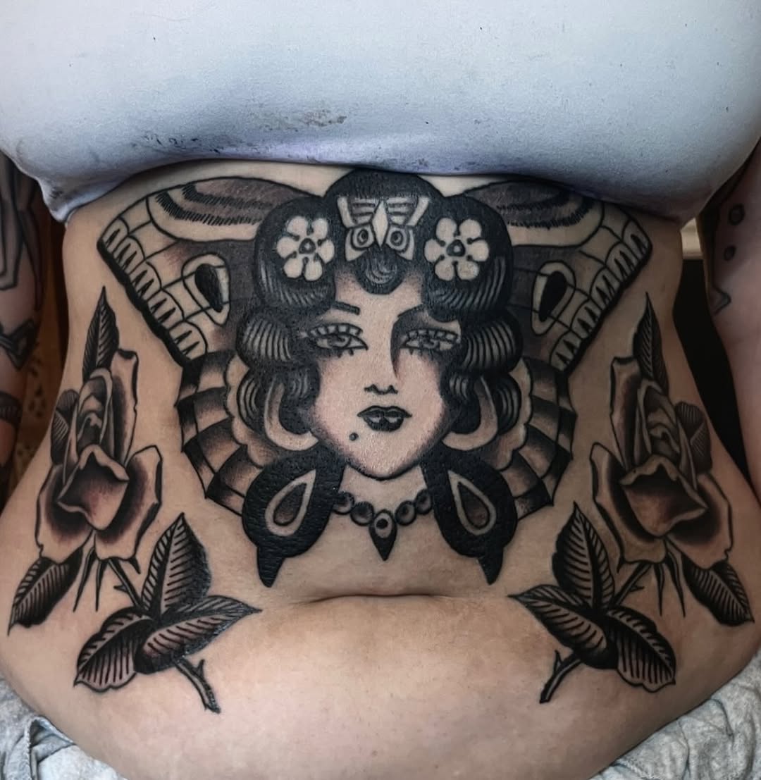 Tattoo by @audri_adorned — american_traditional, black_and_grey