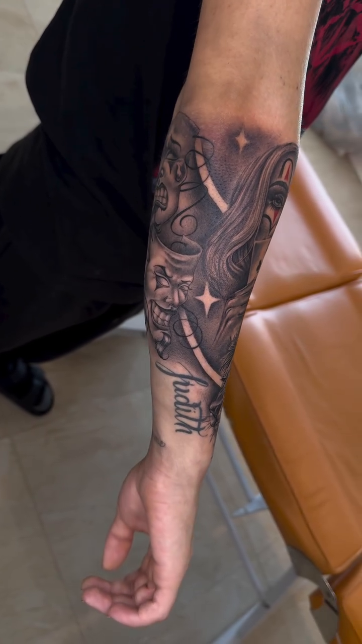 Tattoo by @roottats — black_and_grey, realism