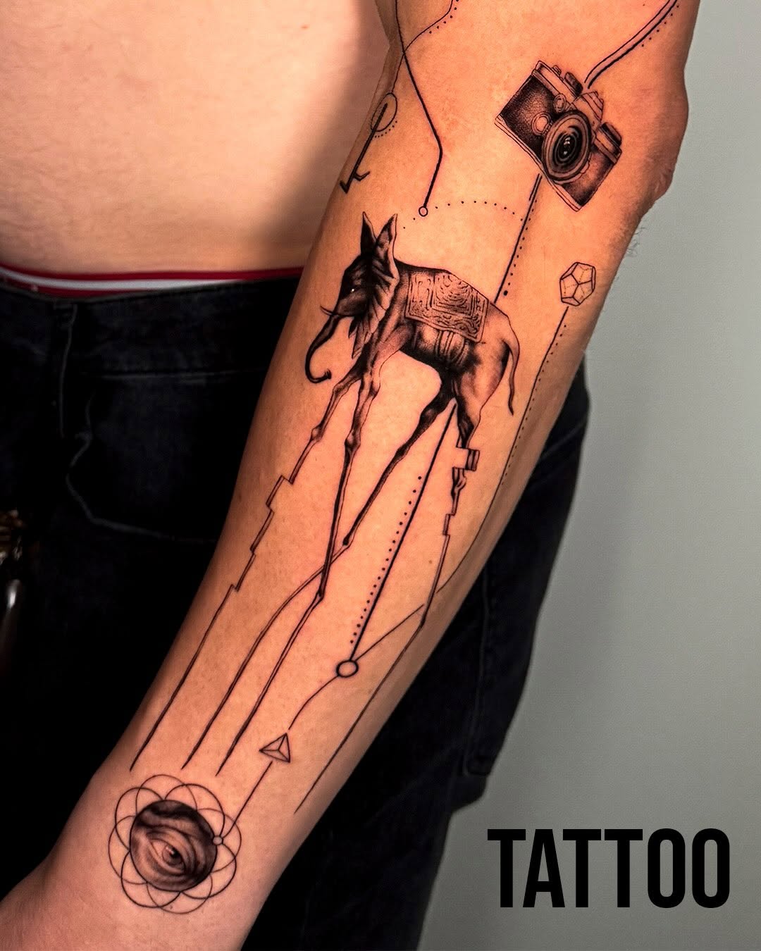 Tattoo by @moitattoo — surrealism, black_and_grey
