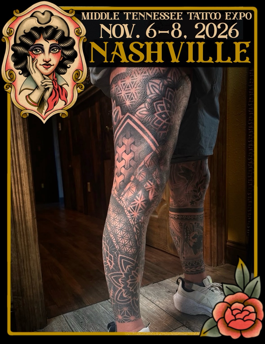 Tattoo by @_tfrow — geometric, dotwork