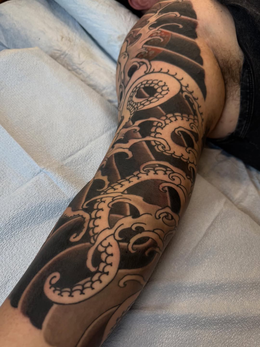 Tattoo by @keep.well โ japanese_irezumi, black_and_grey