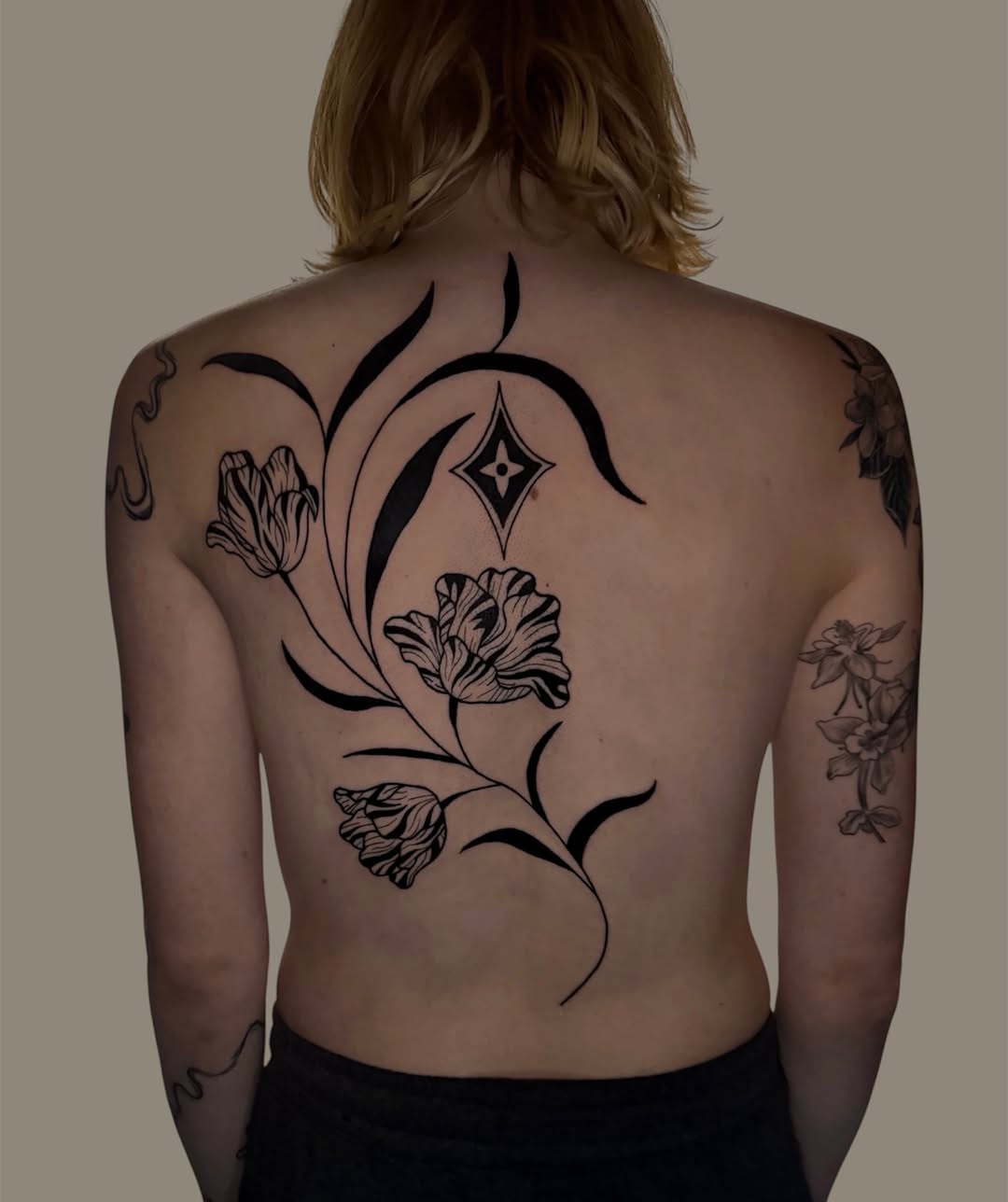 Tattoo by @inagaki.ink — blackwork, ornamental